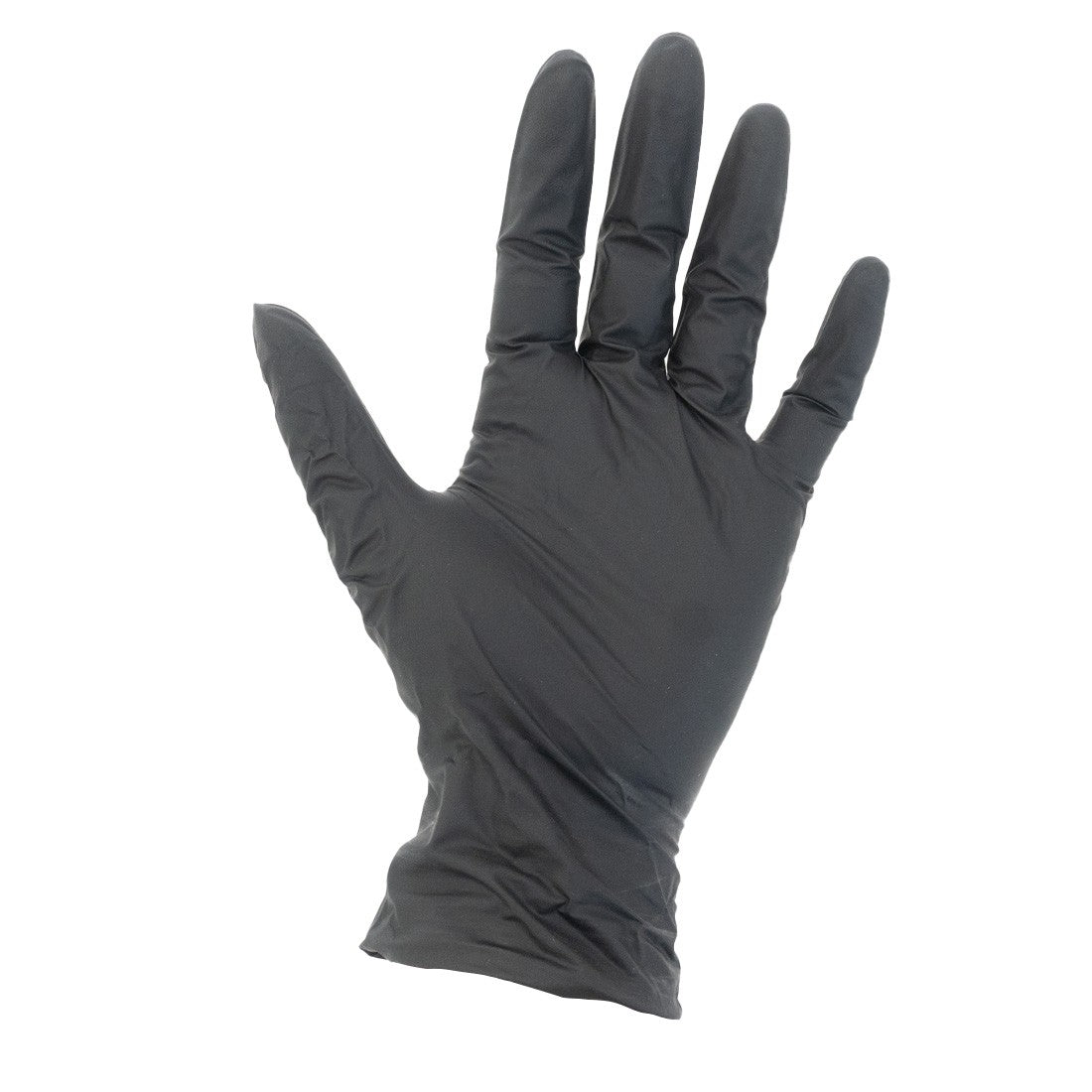 Tronex 9047 Nitrile Powder-Free Black Exam Glove Palm View