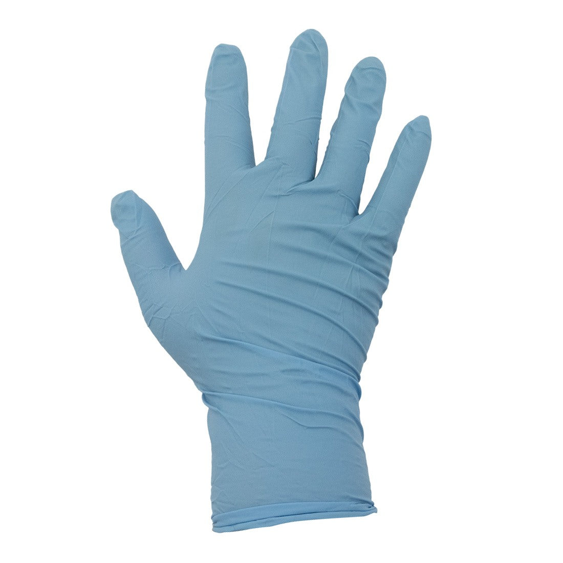 Tronex 9662 Light Blue Extra-Thick Nitrile Exam Glove - XL Hand View