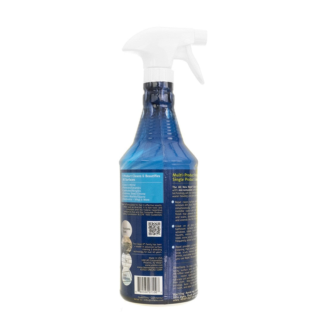 Clean-X REPEL Glass and Surface Cleaner RTU - 32 oz Back View