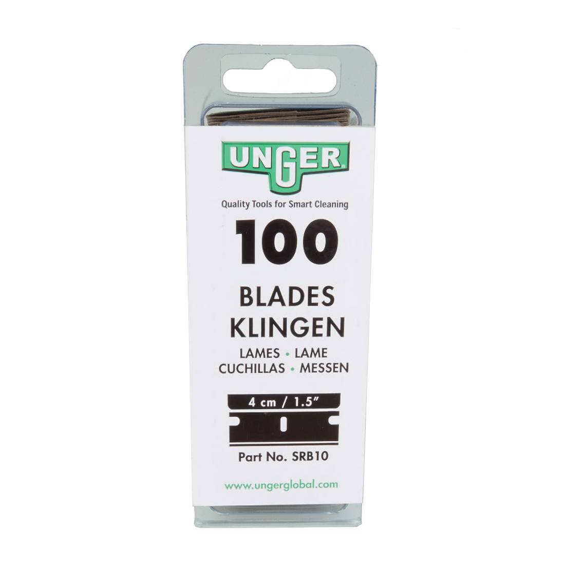 Unger Single Edge Replacement Blades - 1.5 Inch Front View