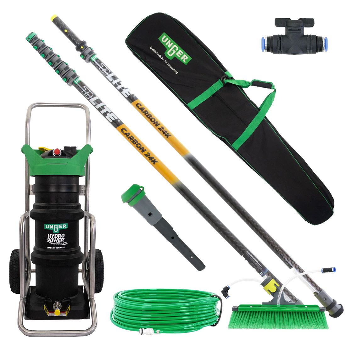 Unger HydroPower Ultra Large Carbon Kit | 39 Feet | WCR – WindowCleaner.com