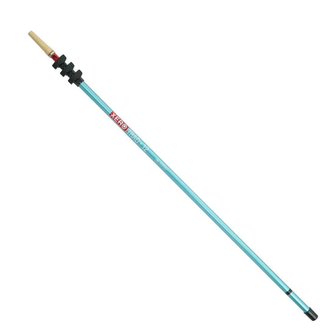 XERO Carbon Fiber Trad Pole 2.0 - Caribbean Blue XERO Tip View