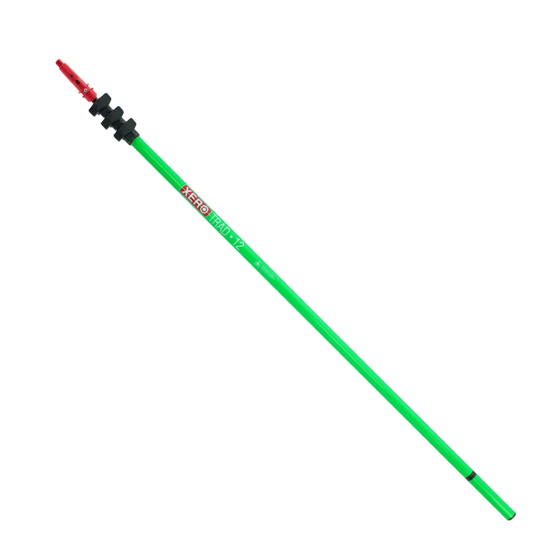 XERO Carbon Fiber Trad Pole 2.0 - Green Unger Tip View