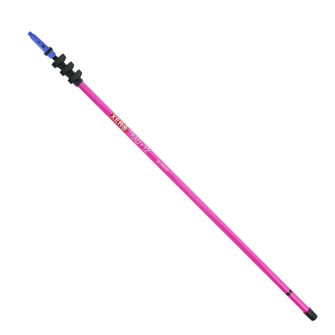 XERO Carbon Fiber Trad Pole 2.0 Blue Unger Tip Pink 12 Foot View