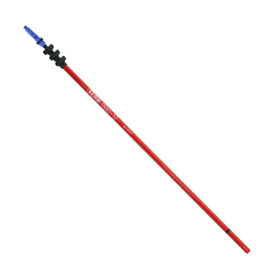 XERO Carbon Fiber Trad Pole 2.0 Blue Unger Tip Red 12 Foot View