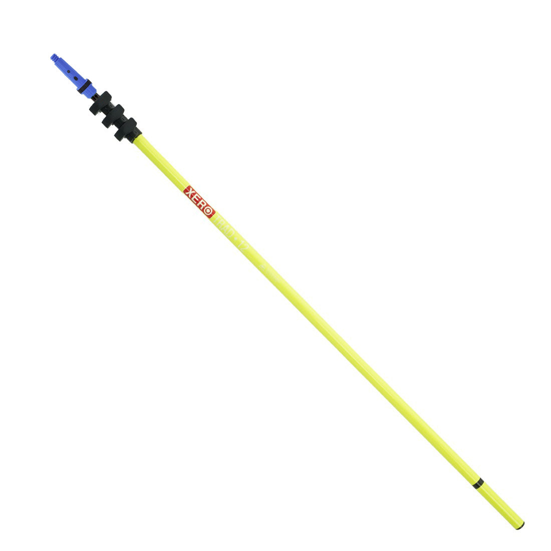 XERO Carbon Fiber Trad Pole 2.0 Blue Unger Tip Neon Yellow 12 Foot View