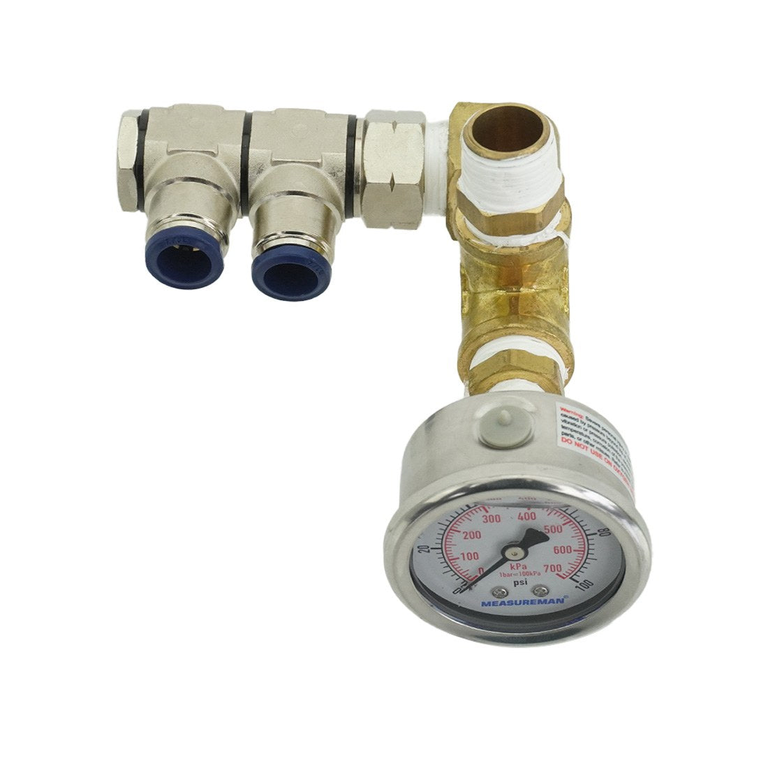 XERO Pure MAX Pressure Gauge Assembly Top Angle View