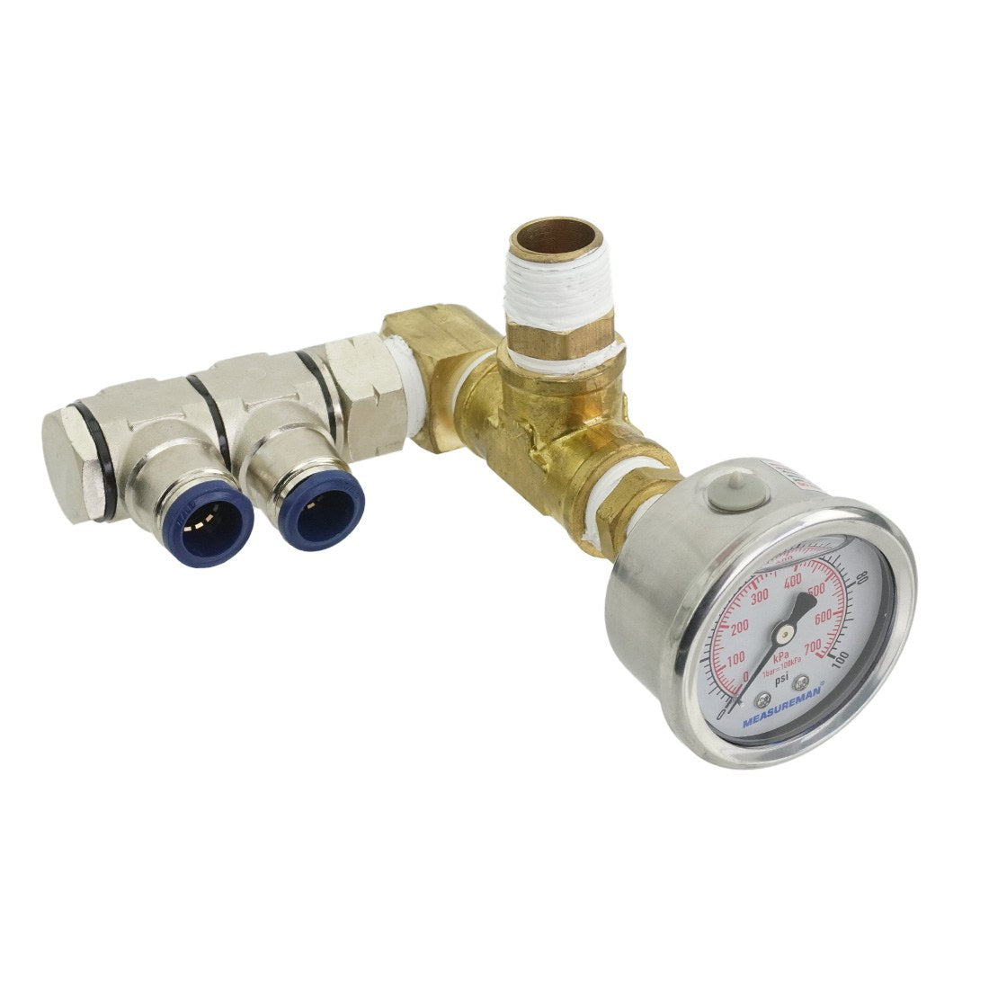 XERO Pure MAX Pressure Gauge Assembly Left Angle View