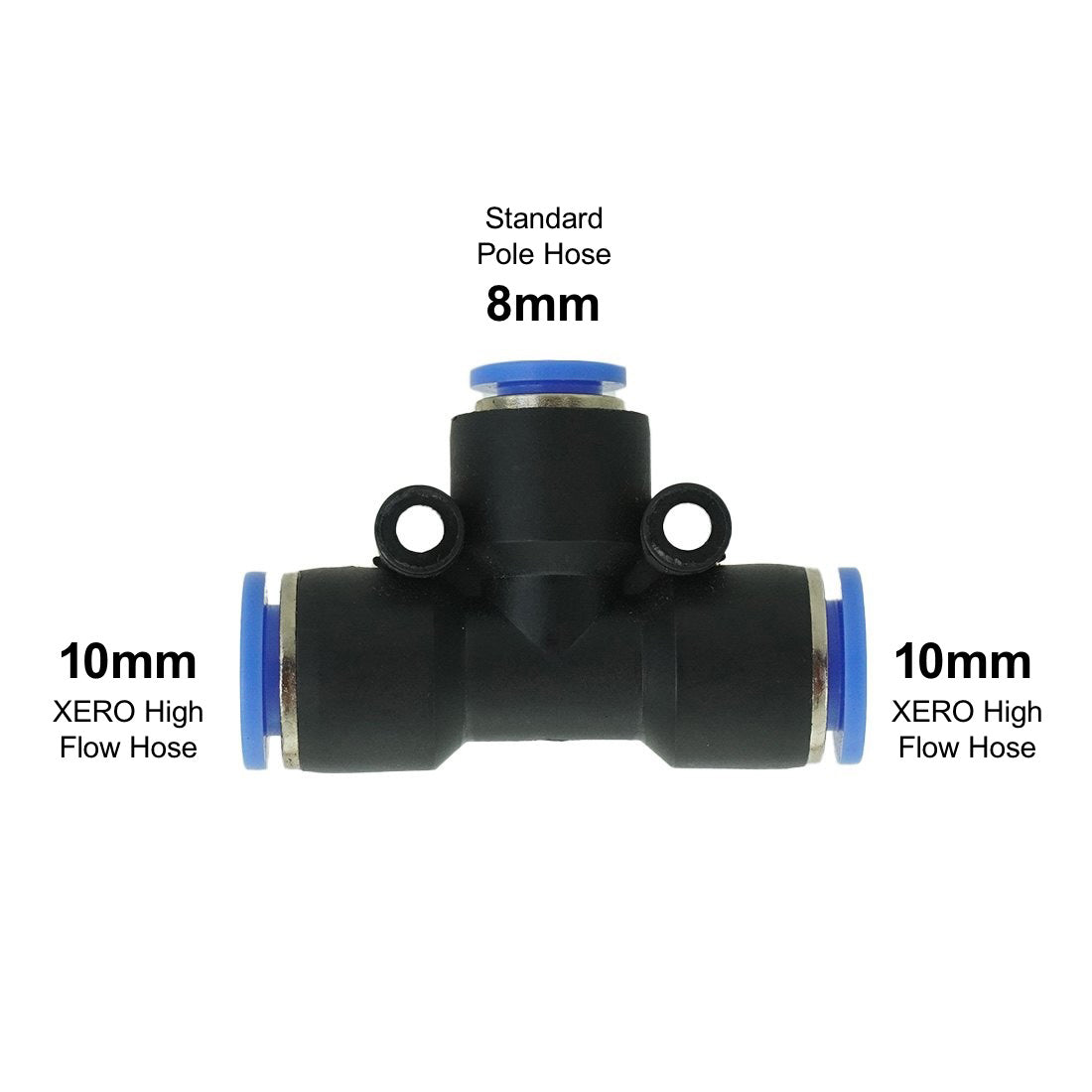 XERO Push to Fit Reducer T-Fitting Dual 10mm Spec View