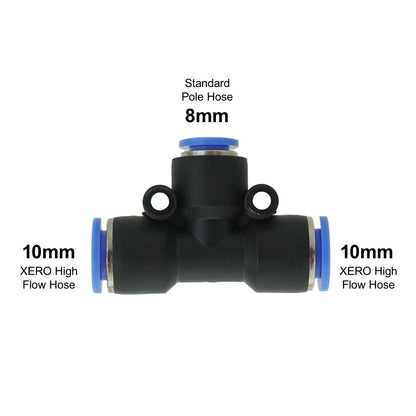 XERO Push to Fit Reducer T-Fitting Dual 10mm Spec View