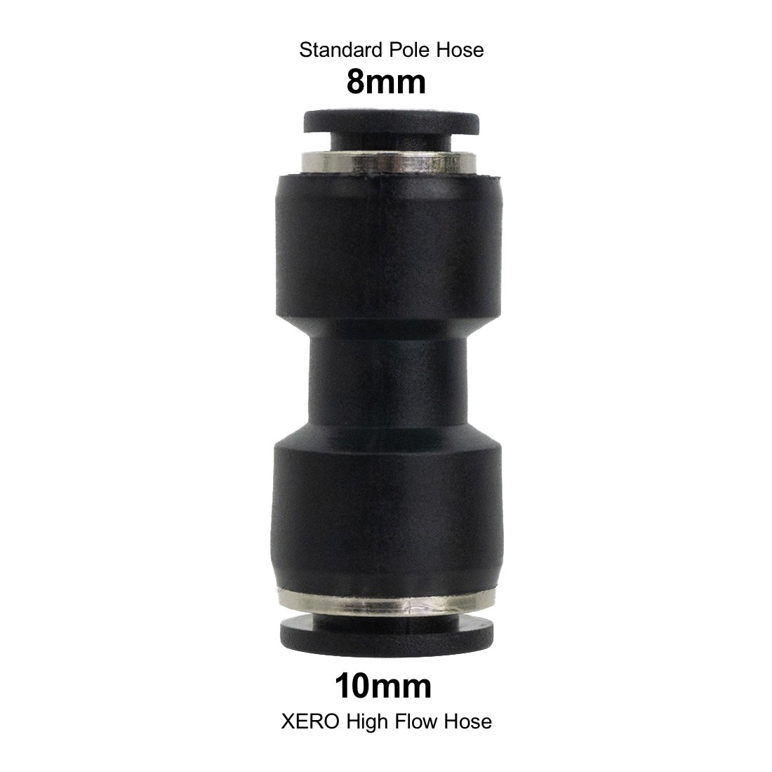 XERO Push to Fit Straight Reducer - 10 mm to 8 mm Spec View