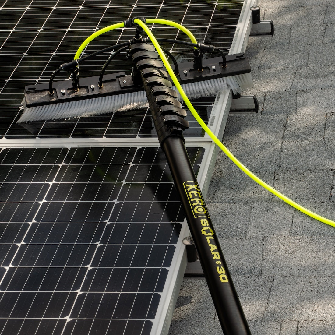 Water Fed XERO Solar Pole on Solar Panels