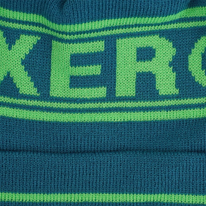 XERO Winter Cap - Blue/Green Zoomed View