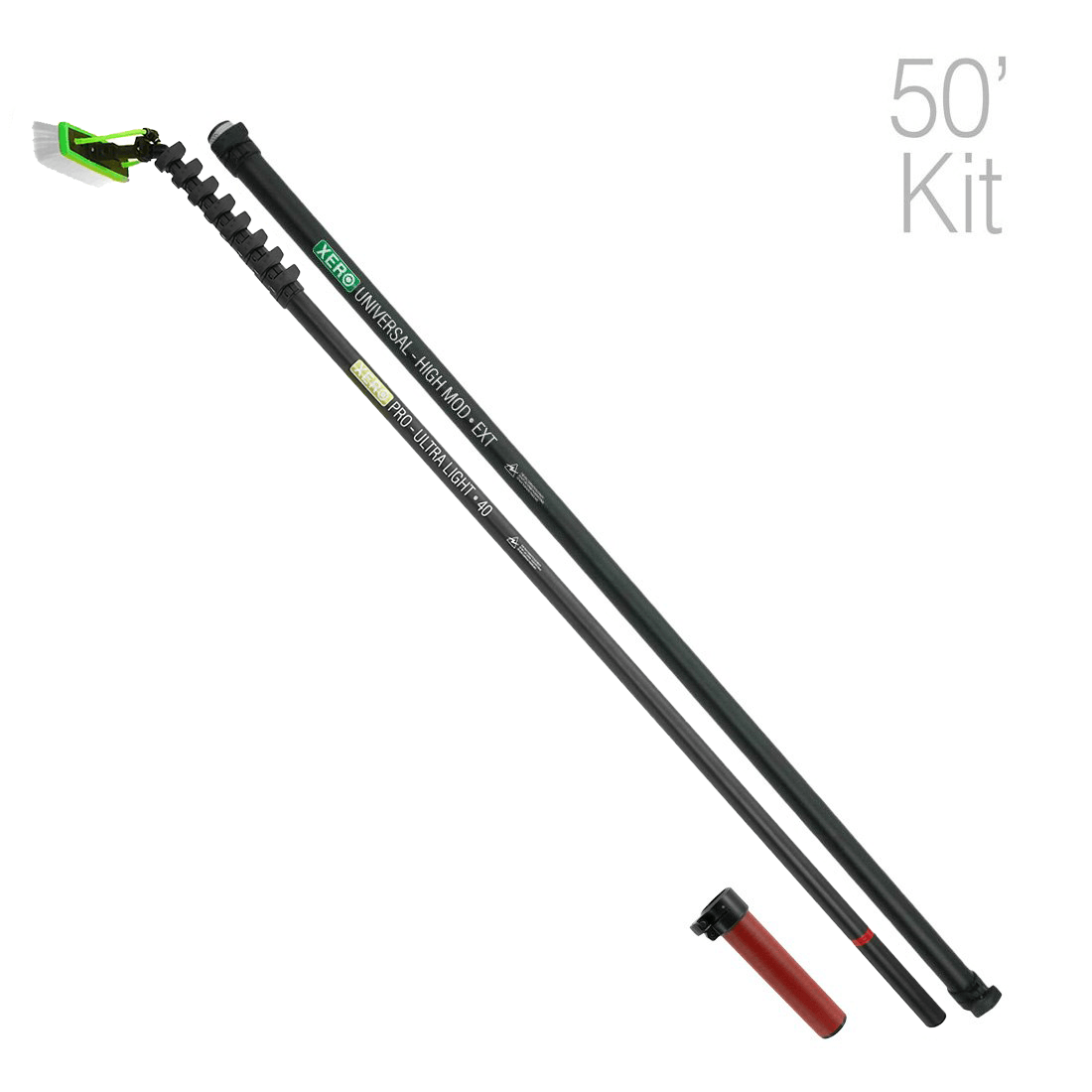 XERO Pro Ultra Light High Mod Carbon Fiber Water Fed Pole 50 Kit View