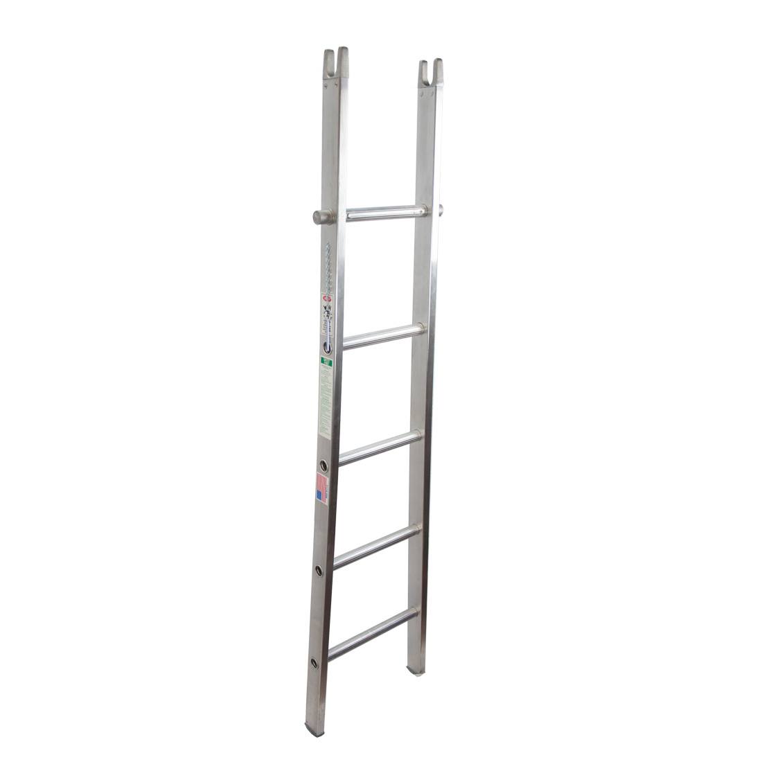 Metallic Ladder Base with Shoes - 6 Foot -  Ladder Base 3/4 View