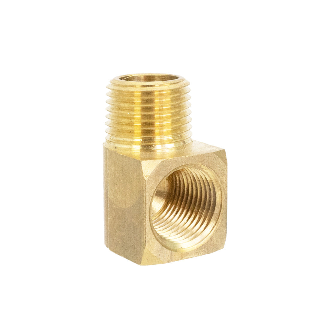 XERO Brass Elbow 3/8 Male x 3/8 Female - 90° Left Angle View
