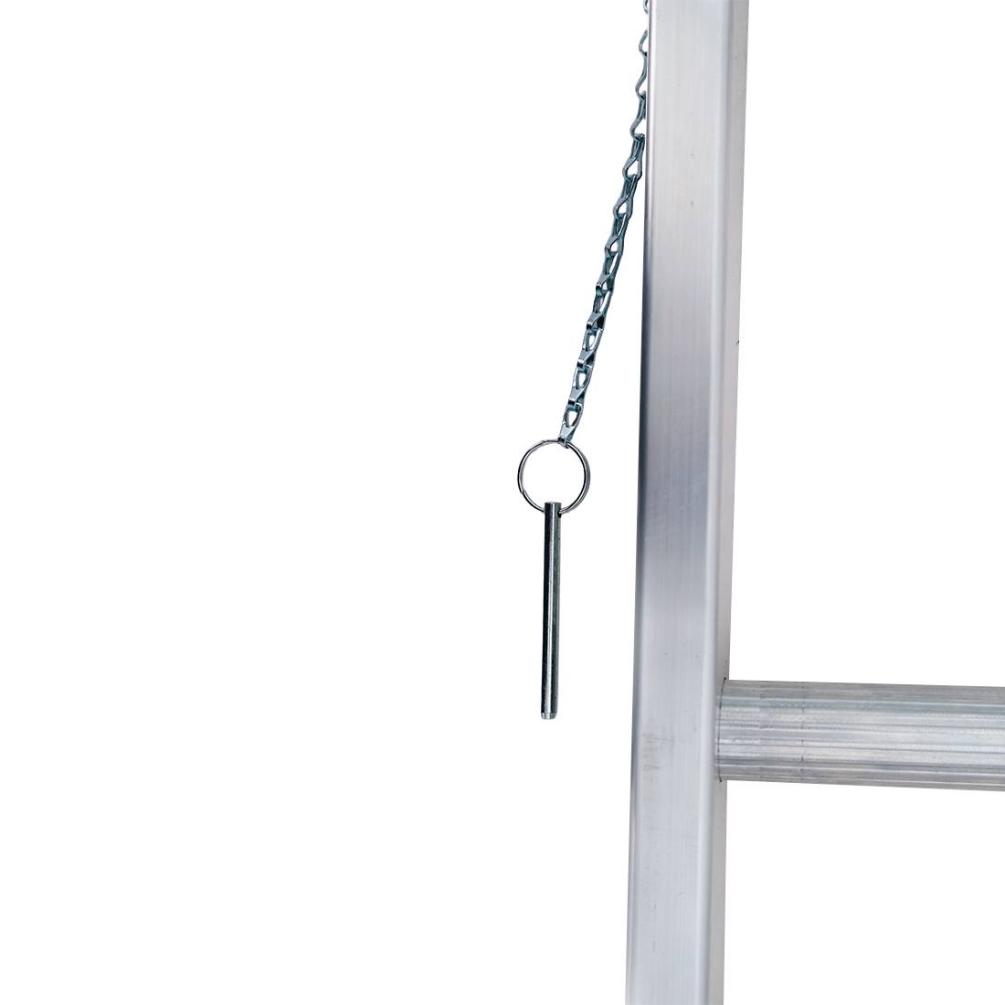 Metallic Ladder Base with Shoes - 6 Foot -  Ladder Base Pin View