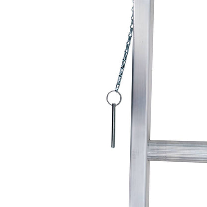 Metallic Ladder Base with Shoes - 6 Foot -  Ladder Base Pin View