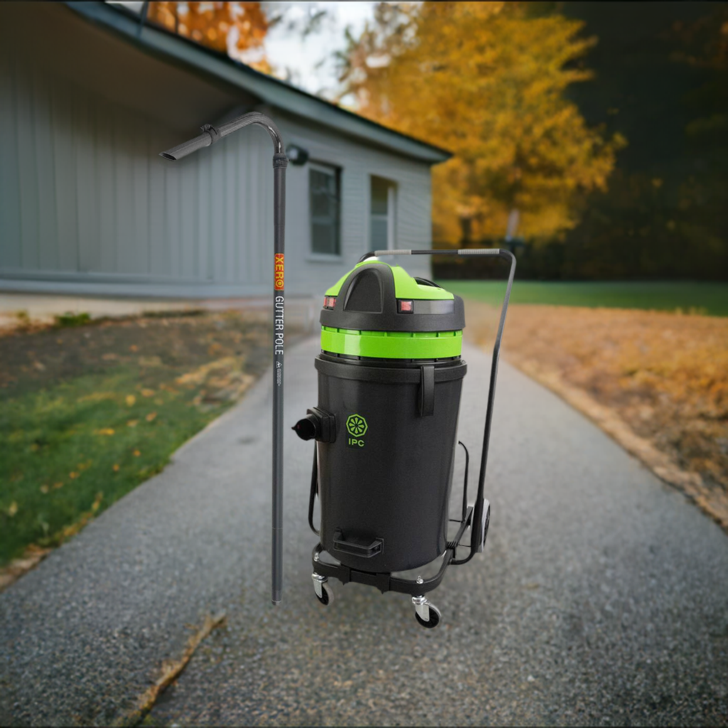 XERO Gutter Vac Pack in Front of a House