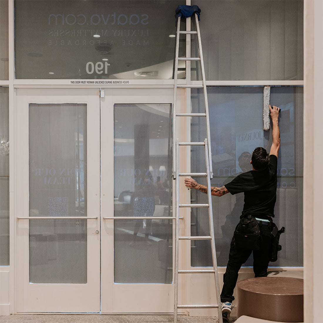 Metallic Ladder Aluminum Bottom Section - 6 Foot Action View