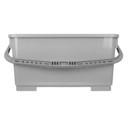 Grey 6 Gallon Pulex Bucket with Grey Handle Front View