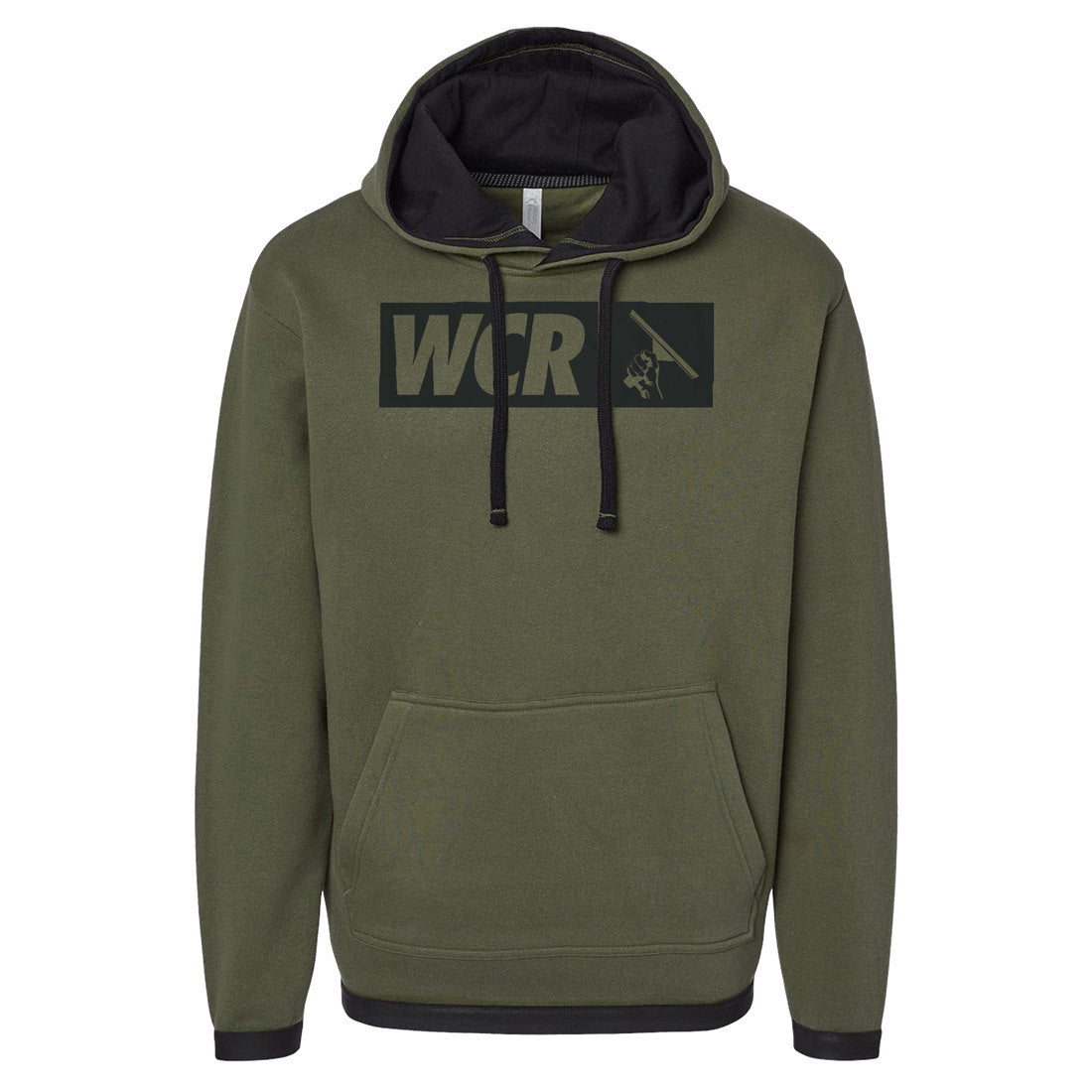 WCR Military Green Hoodie Flat View