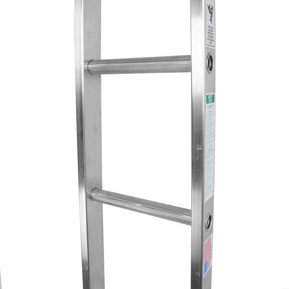 Metallic Ladder Aluminum Open Top Section, 7 Foot
