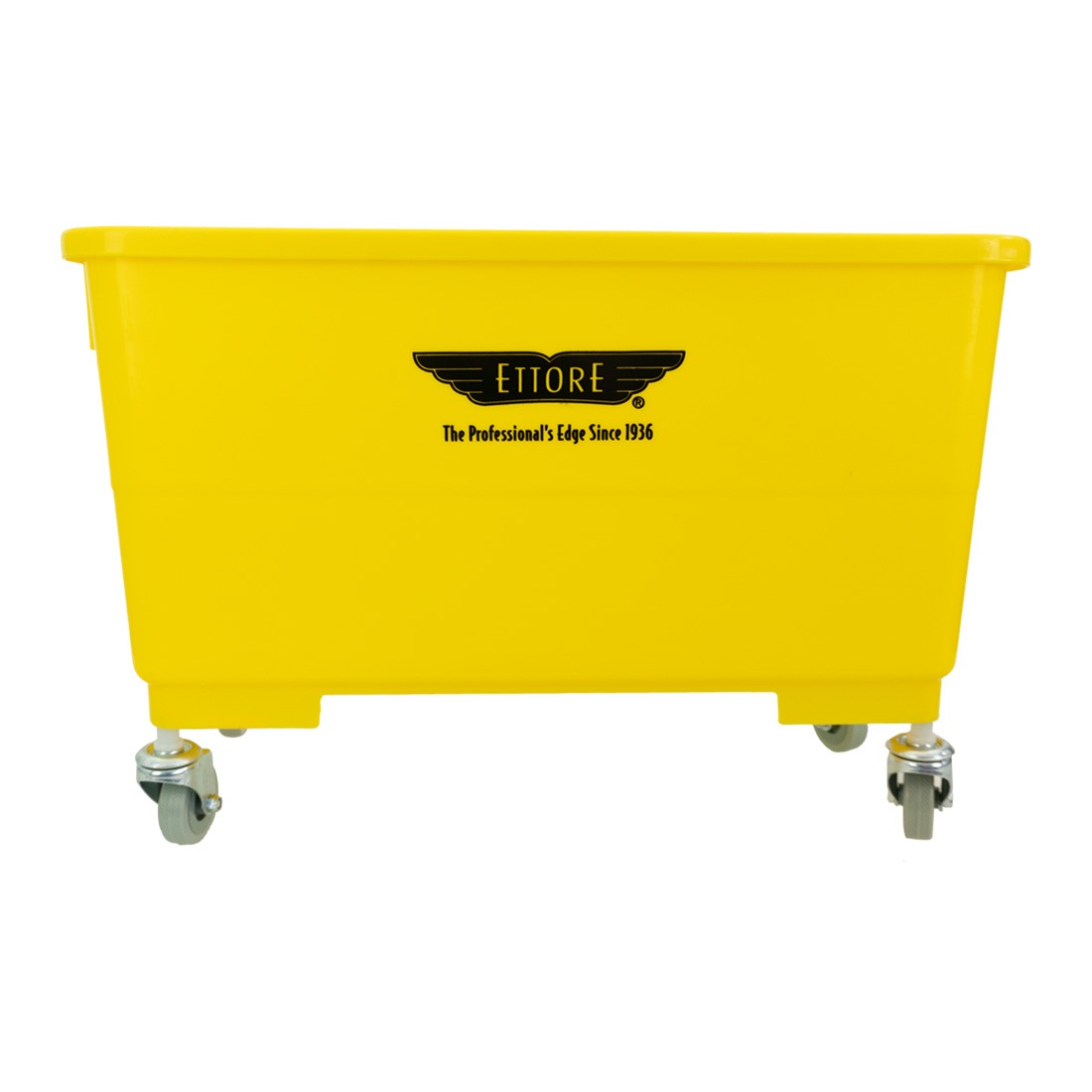 Ettore Super Bucket Casters - Set of Four - Casters On Bucket Demonstration Front View