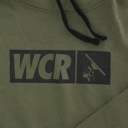 WCR Military Green Hoodie Logo View