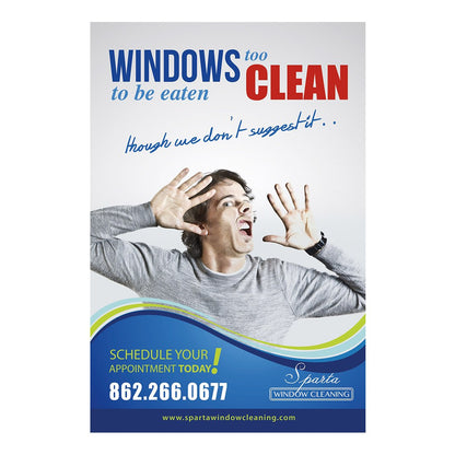 Too Clean To Be Eaten Small Postcard Front Design