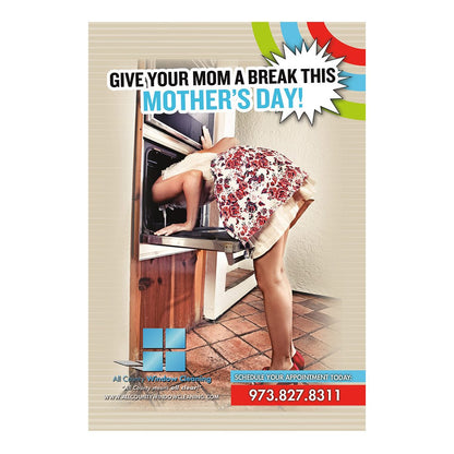 Give Mom A Break Small Postcard Front View