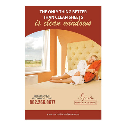 Better Than Clean Sheets Small Postcard Front Design