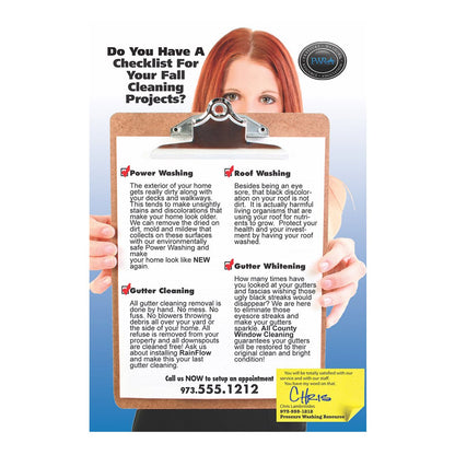 Fall Checklist Small Postcard Front Design