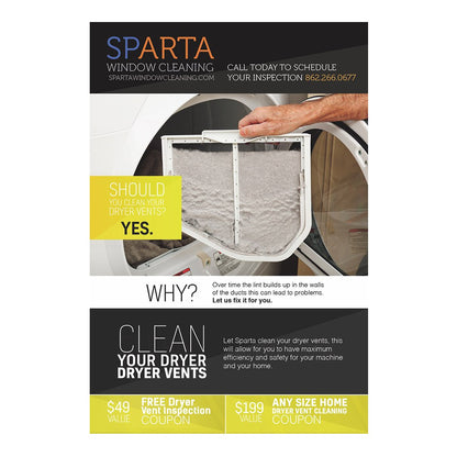 Why Clean Your Dryer Vents Design Suite - Small Postcard - Front View