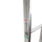 Metallic Ladder Aluminum Bottom Section - 6 Foot - Decal and Ladder Pin View