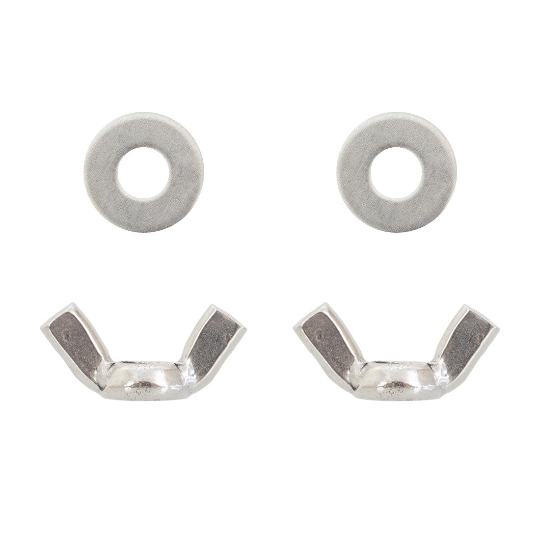 XERO Replacement Wing Nuts for Bronze Wool Pad Holder - Dual Wing Nuts (Bottom), Dual Washers (Top)