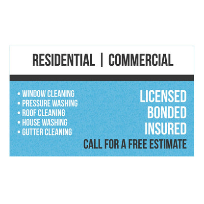 Business Card Blue Back Design