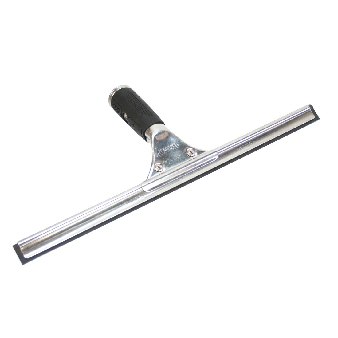 Ettore Complete Stainless Steel with Rubber Grip Squeegee Top View