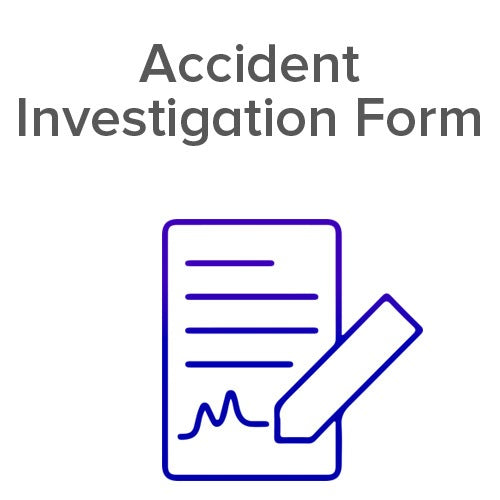 Accident Investigation Form Front View