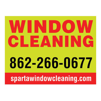 Lawn Sign with Colored Background - Dark Yellow - Front View