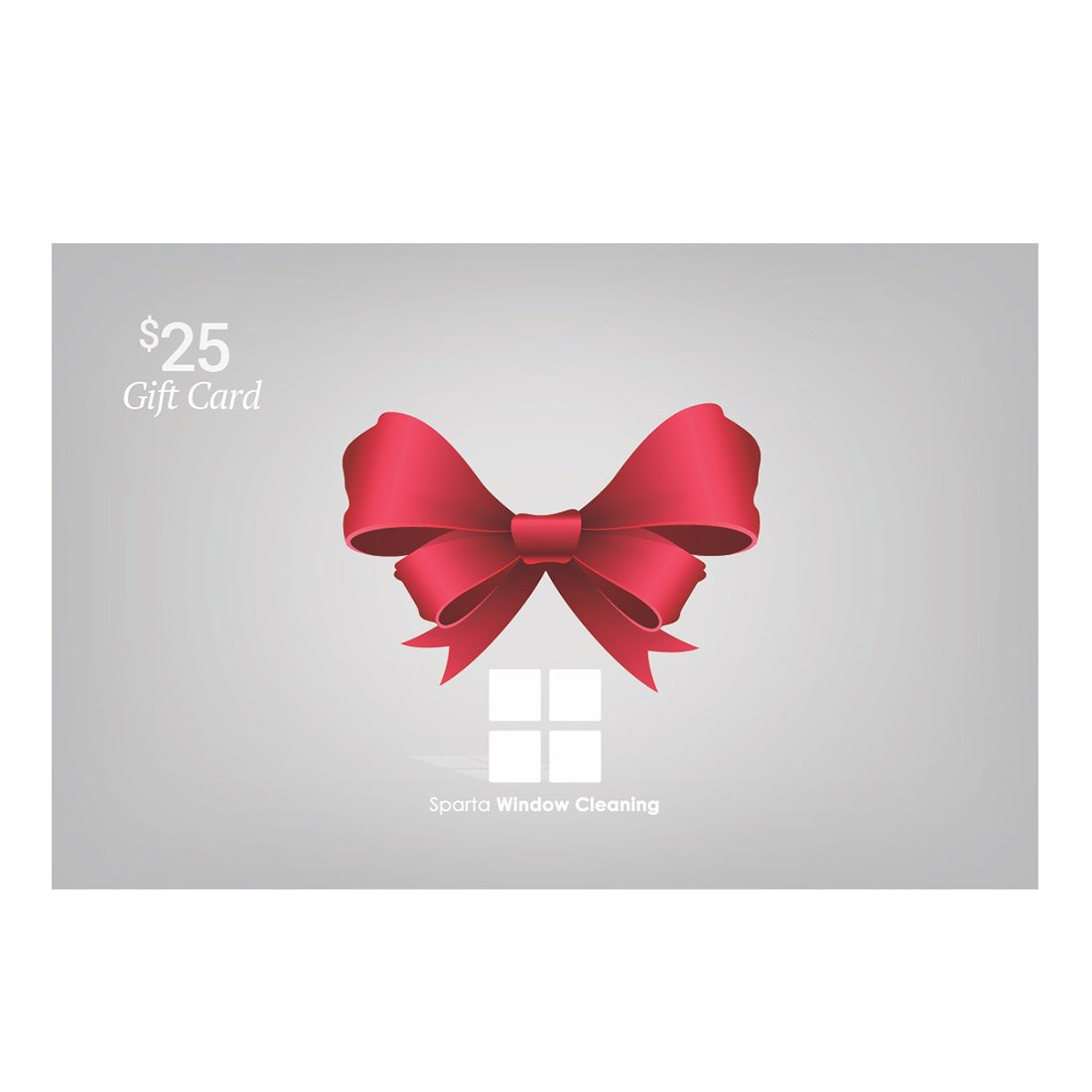 Gift Card Designs - Red Bow - Front View