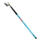 XERO Micro Basic Carbon Fiber Water Fed Pole - Caribbean Blue Front View with Brush