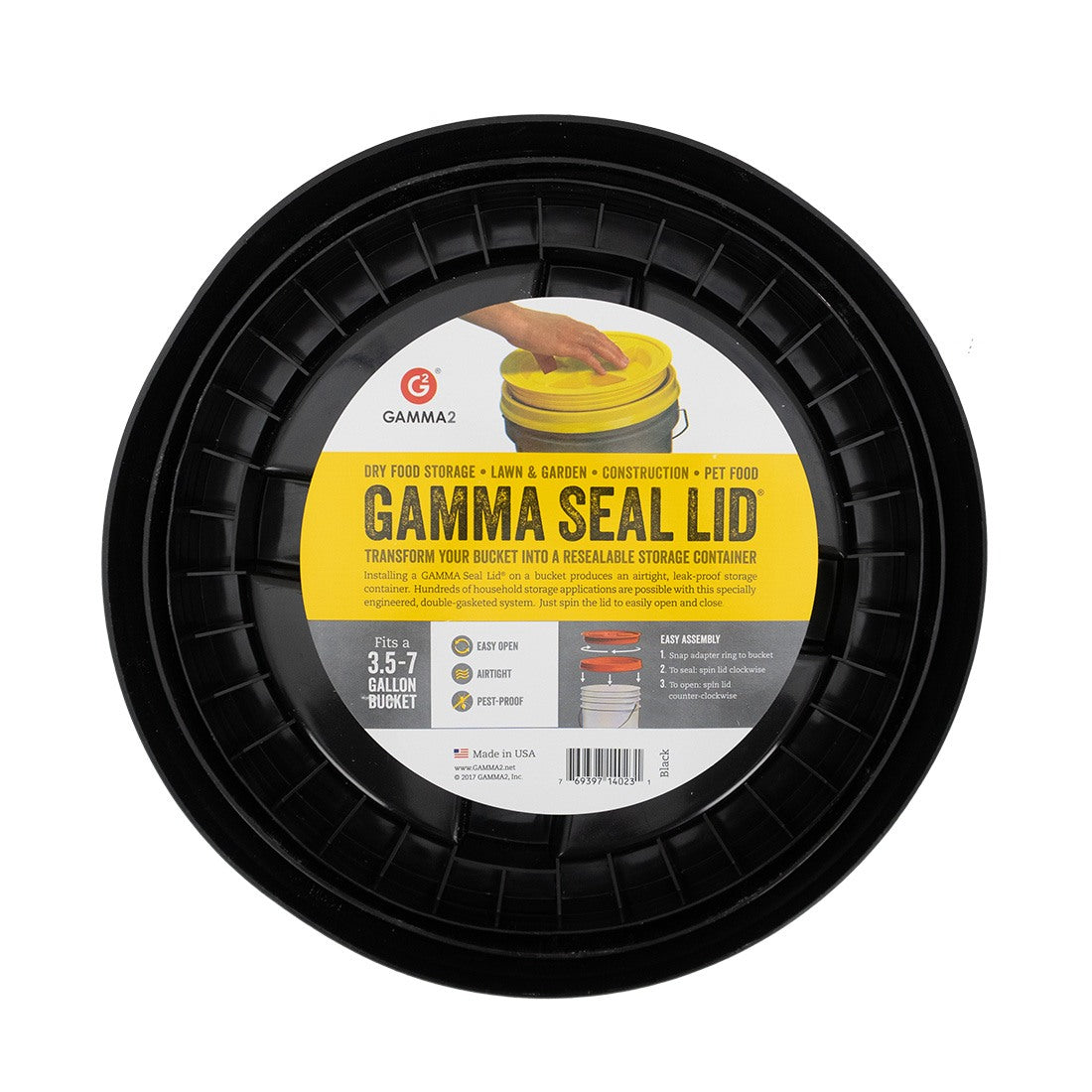 Gamma Seal Lid Black View