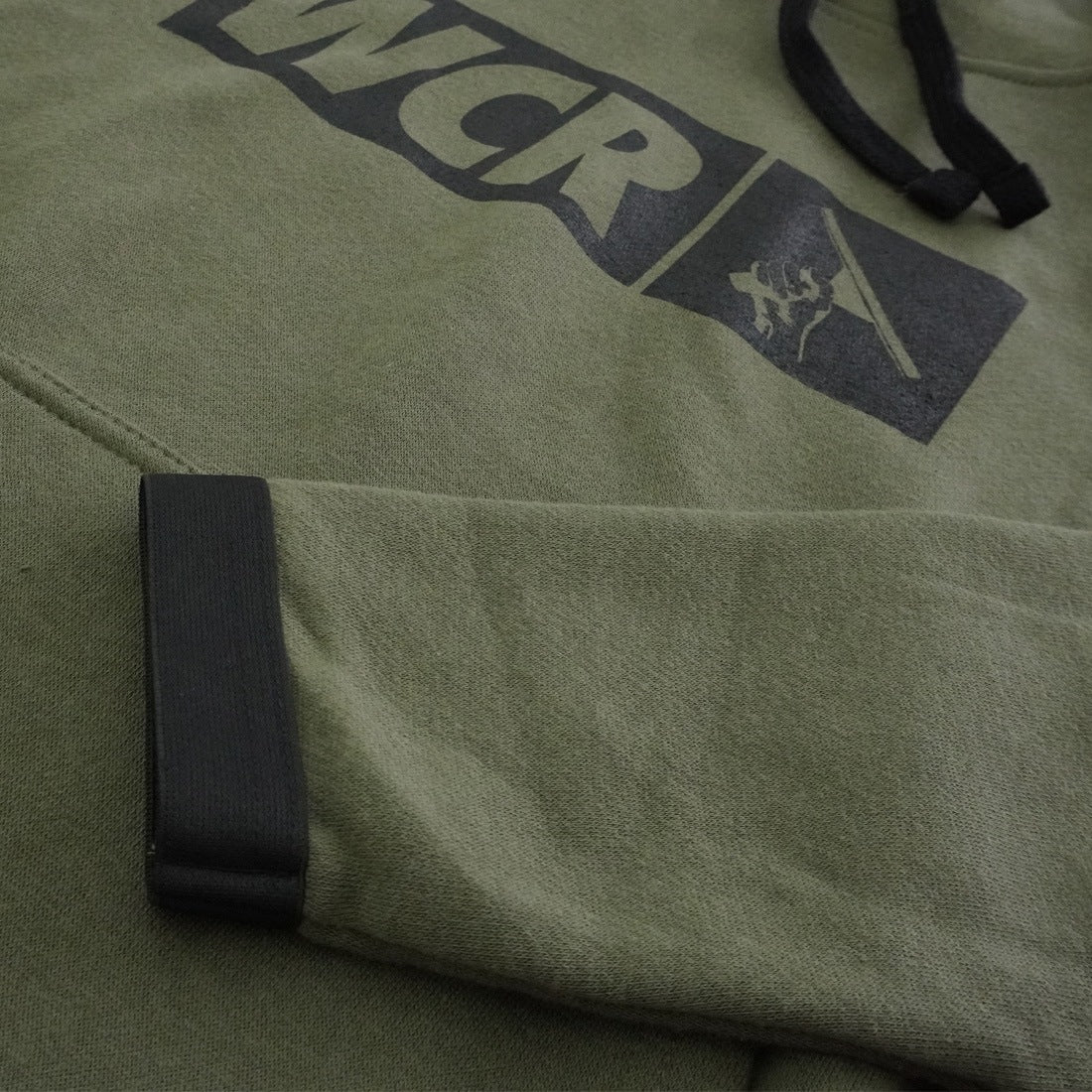 WCR Military Green Hoodie Cuff View