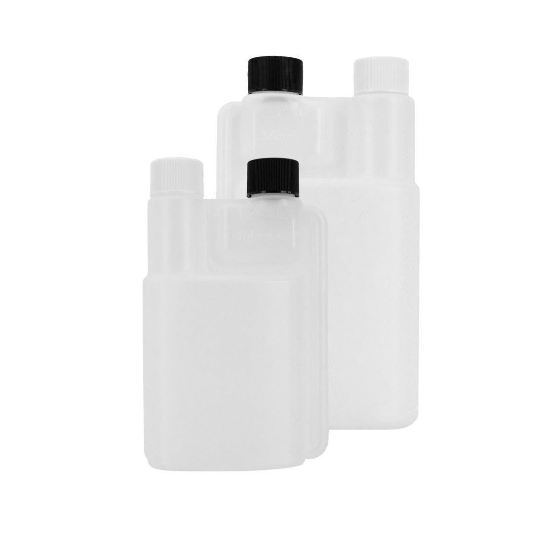 World Enterprises Floater Bottle Sizing - 8ox and 16oz Comparision Front View
