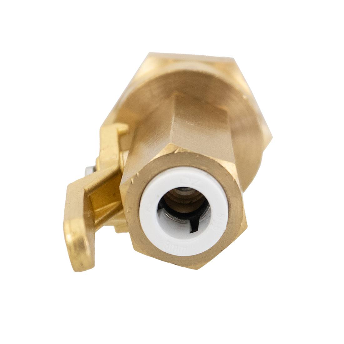 XERO Brass On Off Valve - QC x GH Push to Fit View