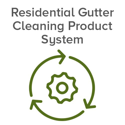 Residential Gutter Cleaning Product System Icon
