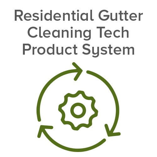 Residential Gutter Cleaning Tech Product System Icon