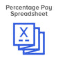 Percentage Pay Spreadsheet Icon