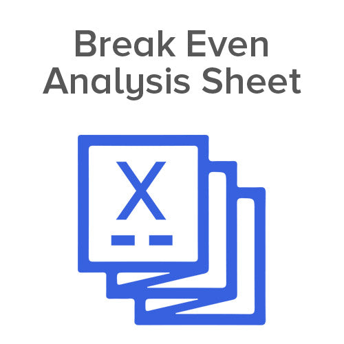 Break Even Analysis Sheet Icon